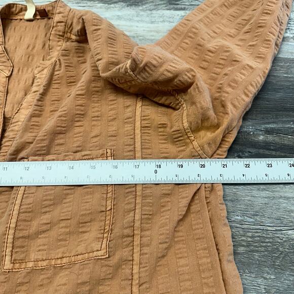 Pilcro and the Letterpress Seersucker Orange Womens XS Menagerie Boho Tunic Top - Picture 7 of 11